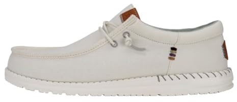 HEYDUDE Wally Funk Nylon Craft Herren - Slip on Schuhe - Mokassin Stil, Stone White, 44