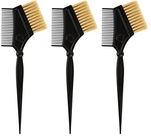 FRCOLOR 3st Kamm Färbepinsel Für Den Friseursalon Bürsten Haar Shop Liefert Bleichen Diy Salon Werkzeug Haarfärbepinsel-set Salon Sterben Kit Haarfärbemittel Abs Weiches Fell Farbpinsel