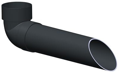 4 Home & Garden | Wasserspeier Regenwasserspeier DN 60 | Kunststoff PVC Farbe Anthrazit | Dachrinnensystem RG 100 Typ 300 Fallrohr DN 60 (Wasserspeier)