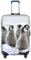 EdWal Ladybug Gepäckabdeckung, Gänseblümchen-Druck, elastisch, staubdicht, Reisekoffer-Abdeckung, für 45,7 - 81,3 cm große Koffer, Kaiser Pinguin, 80
