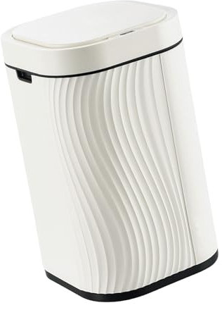 Motion Senser Mülleimer, Automatischer Mülleimer mit Deckel für Küche und Badezimmer (weiß)