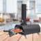 LBMED Smoker Barbecue Griller, Pellet BBQ Smoker Hopper Mit Rauchabzugskamin Und Thermometer, 350° Konstante Temperaturregelung Und 360° Gleichmäßiges Backen, Gesund Lecker, Für Fleisch, Gemüse