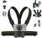 NEEWER Chest Mount Harness for Action Camera, Adjustable Hand Free Chest Strap Compatible with GoPro Hero DJI Osmo Android, Magnetic Chest Mount for POV Video Vlog, GP18