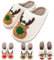 TOPALL Hausschuhe Damen Püsch Winter,Warme Damen-hausschuhe,Kuschelig Pantoffeln Damen Winter,Puschen Schlappen Damen Flauschig Rutschfeste für Damen/Herren/Unisex(Weihnachten Grün,40/41 EU)
