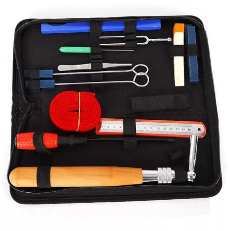 14tlg Klavier Stimmschlüssel Stimmen Tuning Set Stimmhammer Zubehör Professioneller Piano Tuning Tuner Kit Stimmwerkzeug Tool