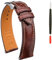 Gomvadr Quick Release Leder Uhrenarmband, Zwei-Ton Öl-gegerbtes Leder Uhrenarmbänder 18mm 19mm 20mm 21mm 22mm Ersatz Uhrenarmband für Männer Frauen (Kaffee/Silberschnalle, 20mm)