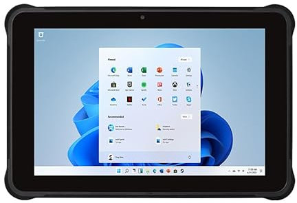 Kayoote Robusto tablet, tablet impermeabile IP65 da 10,1 pollici, 12000 mAh, 4 GB + 64 GB, PC industriale da esterno con telecamera 5MP+2MP e scanner per codici a barre