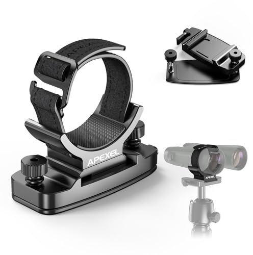 APEXEL Adattatore per Zaino Binocolo - Piastra a Sgancio Rapido da 38 mm e Interfaccia Filettata da 1/4, Adattatore per Telescopio, Adattatore per Supporto Monoculare per Spallacci/Cinture da Zaino