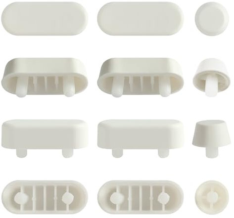 Fanmitrk 12 Stück WC Sitz Puffer, Toilettendeckel Puffer, Stoßdämpfende Pads für Hölzern Toilettensitz