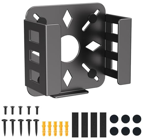 BYMECOST Mac mini M4 Stand, Mac mini M4/M4 Pro 2024 VESA Mount, Mount Behind Monitor for Mac mini M4/M4 Pro 2024, Wall Mount Stand Heat Dissipation Design Anti-Scratch, Wall Mount (M4 Black)