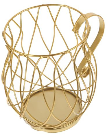 Alipis Practical Storage Basket Organizer Iron Storage Rack Fruit Snack Holder