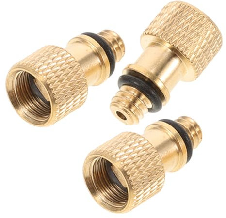 Amosfun 3pcs Presta to Valve Adapter Bike Pump Nozzle for Road Mountain Bikes Presta Valve Air Chuck Accessory