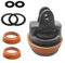 Cast Iron Garden Hand Pump Replacement Piston Set with Leather Seal Kit for Type 75 Handle Pumps Water Pump Parts Cylinder with Rubber Seals