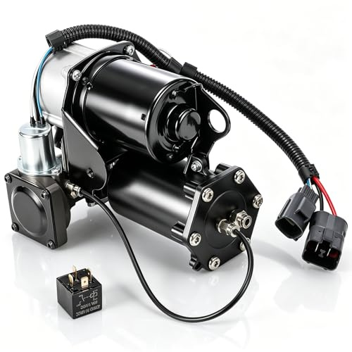Air Suspension Compressor Pump with Relay Fit For Land Rover Discovery 3/4 L319 2005-2016, Fit For Range Rover Sport L320 2005-2013 For Hitachi System (6 Plugs) LR023964 LR044360 LR015303