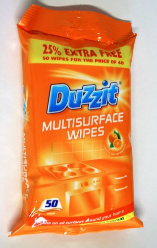 Duzzit DZT015 Multisurface Wipes, Pack of 50