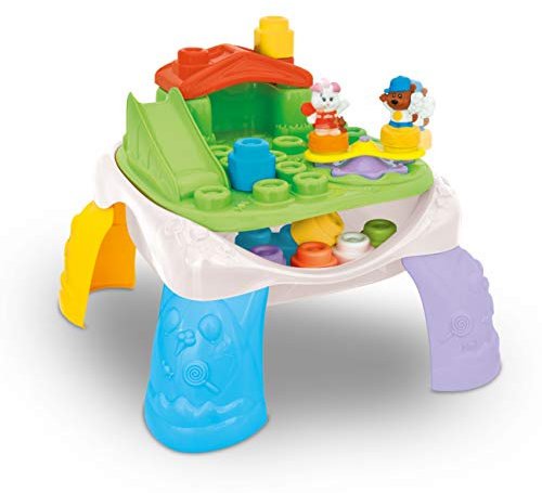 Clementoni - 14829 - Soft Clemmy - Tavolo Parco Giochi - mattoncini morbidi lavabili, costruzioni per bambini