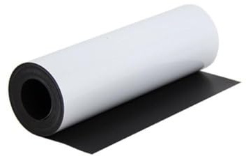 Magflex® Flexible Gloss White Magnetic Sheet zum Erstellen von Magnetbildern, Kunstwerken, Schildern Oder Displays - 300mm Breit - 5M Länge