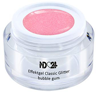 Uv Led Effekt-Gel Classic Glitter Bubble Gum - Rot - Studio Qualität - Made In Germany - 5ml