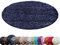HomebyHome Teppich Rund Hochflor 200 cm Rund - Shaggy Runder Teppich Wohnzimmer Marineblau Extra Weich und Flauschig - Waschbarer Langflor Teppiche für Schlafzimmer, Küche, Flur - Carpet, Halı, Kilim