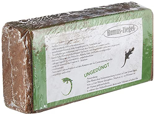 Humusziegel 1 x 650 g leichte torffreie Blumenerde Kokoserde Kokosfaser Brikett Kokosfasersubstrat Blumenerde Kokos Anzuchterde Aussaaterde Pflanzerde Kokoshumus für Beet und Blumenkasten