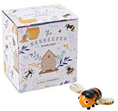 CGB Giftware | Glass Bumblebee in Gift Box | Glass | Ornament | Nature | Honeypot |The Beekeeper Range | GB04183
