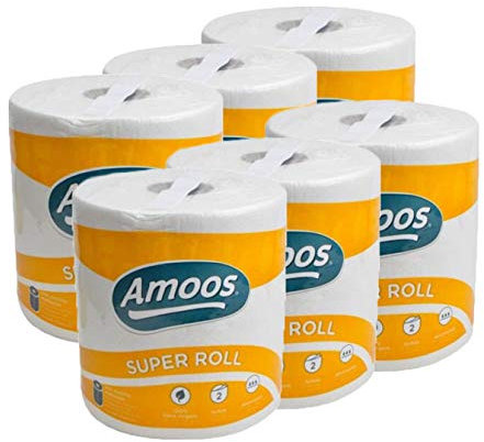 Rollo de papel de cocina multiusos XL. Extraabsorbente. Pack 6 rollos de 70 metros 280 servicios