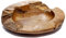 Brillibrum Design Natur Teak Schale Snackschale Holz exklusive Deko aus massiven Teakholz rustikale Holzschale rund (rund, ⌀ 40 cm)