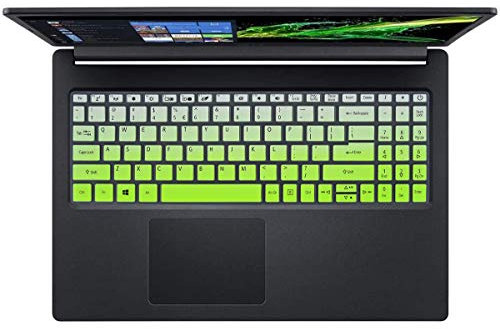 Silicone Keyboard Cover Skin for Acer Aspire 5 Slim Laptop 15.6 A515-43 A515-54 A515-54G, Acer Aspire 5 15.6 inch Accessories, Ultra Thin Keyboard Cover Skin Protector, Ombre Green