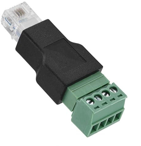 Socobeta RJ11-Schraubklemmenanschluss Blockkonverter-Adapter Ethernet-Anschluss für Modem 6P4C-Stecker auf 4-polig