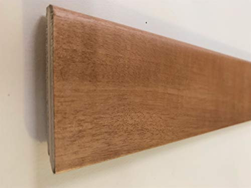 Battiscopa riverstito in legno mm.70x10x2400 confezione pz.5 totale mt. 12,00. Made in Italy (Tinta Rovere mm.70x10x2400 mt. 12,00)