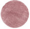 Carpetsale24 Shaggy Hochflor Teppich Rosa 120 cm Rund Extra Weich & Waschbar - Jute Rückseite für Fußbodenheizung, Einfarbig & Flauschig für Wohnzimmer & Schlafzimmer