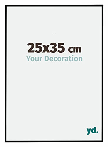 Your Decoration - Bilderrahmen 25x35 cm - Schwarz Matt - Bilderrahmen aus Kunststoff mit Acrylglas - Antireflex - 25x35 Rahmen - Evry