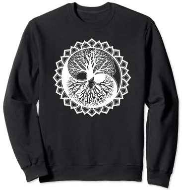 Arbre de Vie Yin Yang Médication et Mindfulness Bouddhisme Sweatshirt