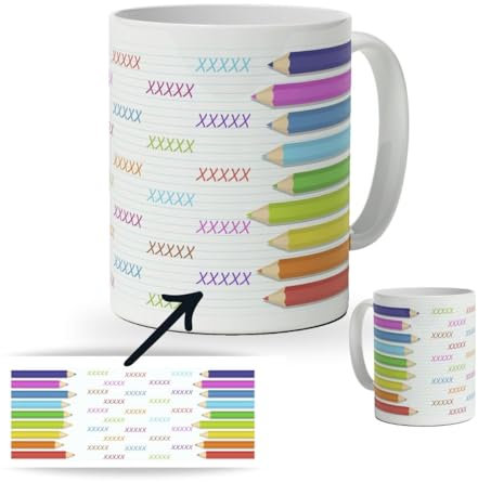 CUAC REVOLUTION Taza Personalizada con nombre para Profesores. Tazas de Desayuno personalizada Profesores. Regalo Original para Profes. Regalos Profes Navidad. Regalo fin de curso.