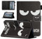 MOKASE Funda Compatible con Nuevo Kindle Fire 7 Tableta Amazon 12 ª Generación 2022 Último Modelo 7, Piel Sintética Soporte Caso, Automático Estela/Sueño con Portalápices para Fire 7, Big Eyes