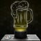 Lampada da comodino, Luce notturna tattile Logo Boccale di birra Lampada illusione 3D LED, idea regalo di Natale per ragazzi e ragazze Lampada da notte per bambini o adulti