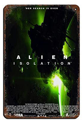 RIELLI Alien Isolation Game 4 Blechschild Vintage Metall Pub Club Cafe Bar Home Wandkunst Dekoration Poster Retro 20 x 30 cm