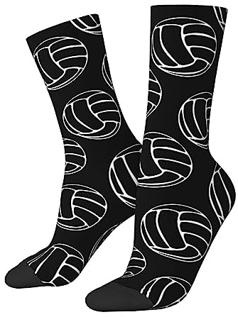 KWQDOZF Volleyball-Socken, lustige Neuheits-Crew-Socken, Geschenk für Männer, Frauen, Teenager