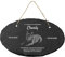 Gedenktafel für Hund und Katze aus Schiefer mit Bild und Gravur | Wetterfest graviert und personalisiert | Tiergrabstein für draußen | Grabplatte Haustier mit Foto | Oval 25x10cm