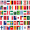 YOFANUP Guirlande Drapeau, 100 Drapeaux du Monde, 29 mètres/95 Pieds, idéal pour la décoration des Jeux olympiques et du Championnat d'Europe de football