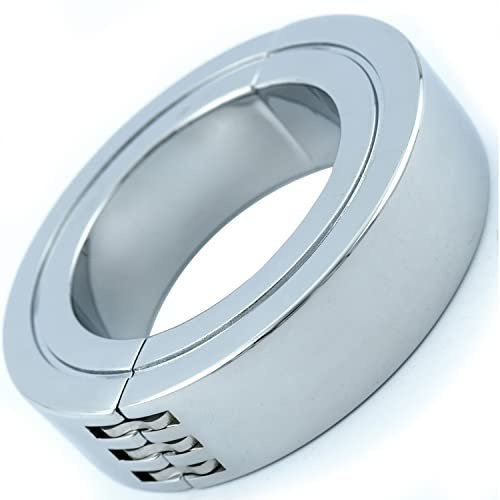 Hodenring Edelstahl 238 g Innen⌀4,4 cm Außen⌀7,2 cm Höhe 2 cm mit Inbusschlüssel verschließbar Ball Stretcher Metall Cockring für Männer &Hodengewicht Sexspielzeug extrem FOPS N05-12 (M)