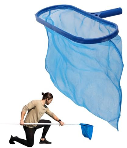 KLLJ Recogehojas Piscina,Recogehojas para Fondo Piscina,Recogehojas Plano Piscina,Reforzado Malla Fina,Red Aterrizaje para Piscina,Pool Skimmer Rake Net,Limpia Piscinas,Red Piscina