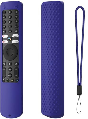 Funda de Mando a Distancia Compatible con Xiaomi XMRM-ML, Mando a Distancia para TV Funda de Silicona a Prueba de Golpes con cordón (sólo la Funda) (Azul Noche)