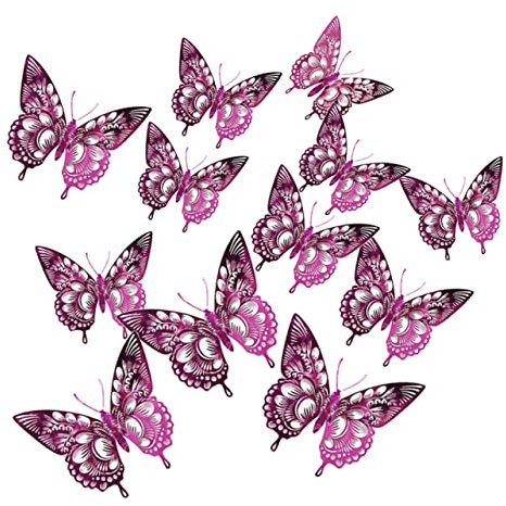 Schmetterling Aufkleber Set 3d Aufkleber für Party Hochzeit Decor Stücke Einfach und Stick