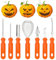 KEELYY Halloween Kürbis Schnitzset, 7 Stück Edelstahl Kürbis Schnitzwerkzeug, Halloween Kürbis Schnitzmesser DIY Halloween Deko Kürbisschnitzwerkzeug für Kinder & Erwachsene, Einfache & Sichere