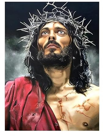 Jesus Christus Religion Glaube Herr Der Barmherzigkeit Poster Druck Leinwand Malerei Vintage Wand Kunst Bild Kirche Wohnzimmer Dekor A2 50X70Cm Kein Rahmen