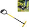 Topyond Edger Lawn Tool,Manual Lawn Edger Steel Structure Saw Tooth Blade T Handle Sponge Cover Wide Pedal Garden Trimming Edging Yard Tools