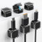 6PCS Ladekabel Magnetische Kabel Organizer Lagerung Halter, 2024 Neue Magnetische Kabel Clips, Kabelhalter Selbstklebend, Kabel Organizer Selbstklebend für Schreibtisch (Schwarz)