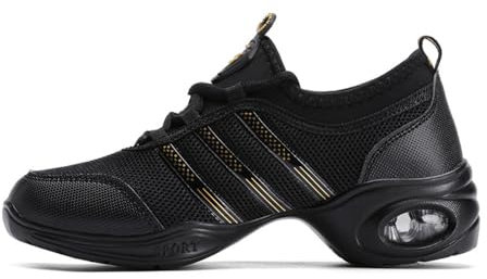 Hixingo Jazzschuhe Damen Cheerleader Schuhe Lace Up Tanzsneaker Damen, Geteilte Sohlen Line Dance Schuhe Damen, Zumba Schuhe Damen für Yoga Fitness Gymnastik Training Schuhe