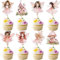 40 Stück Fee Cupcake Toppers Blume Flügel Engel Fee Tortendeko Ballett-Tänzerin Feen Party Kuchen Deko für Wonderland Garten Elfen Thema Mädchen Geburtstag Party Kuchen Dekorationen